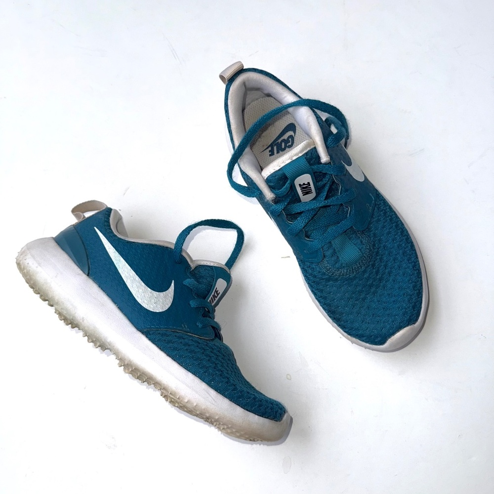 Nike Kids Teal Blue White Mesh Sneakers